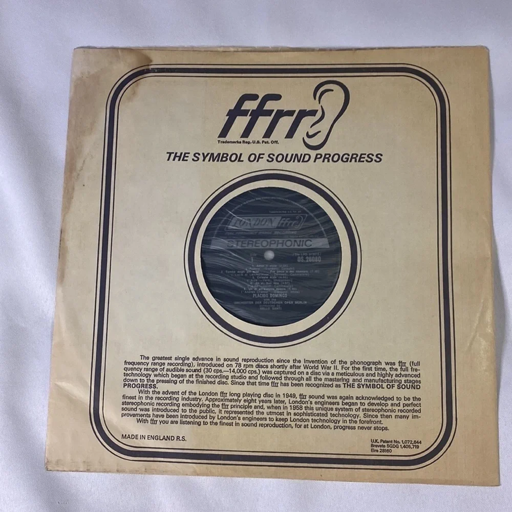 PLACIDO DOMINGO - RECITAL OF ITALIAN OPERATIC ARIAS - VINYL RECORD ✨✨✨ - Picture 5 of 6